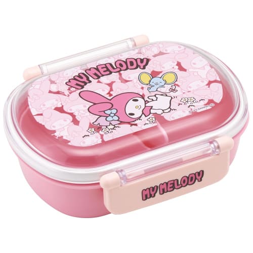 Skater Kids' Lunch Box, 1 Tier, 360ml, with Inner, Dome-Shaped, Fluffy Meal Container, Antibacterial, Made in Japan, My Melody, Ushiro-Shiro, Sanrio D