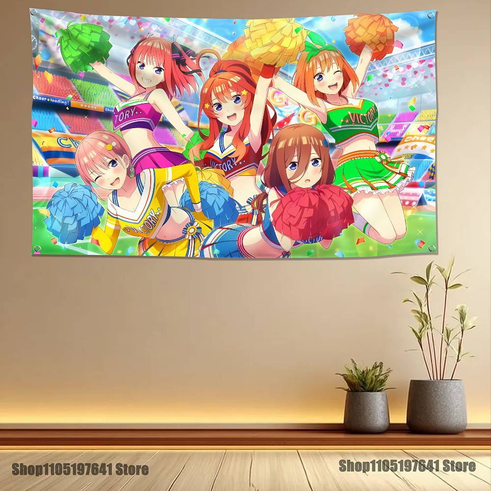 QQuintessential QQuintuplets HighQuality Flag Tapestry Banner Bedroom Living Room Bar Party Wall Decor Outdoor Use