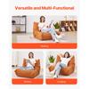 SucceBuy Bean Bag Chair L-Shaped BeanBag Chair with Soft Armrests & Storage Pocket 25D Memory Foam Filled for Bedroom Playroom