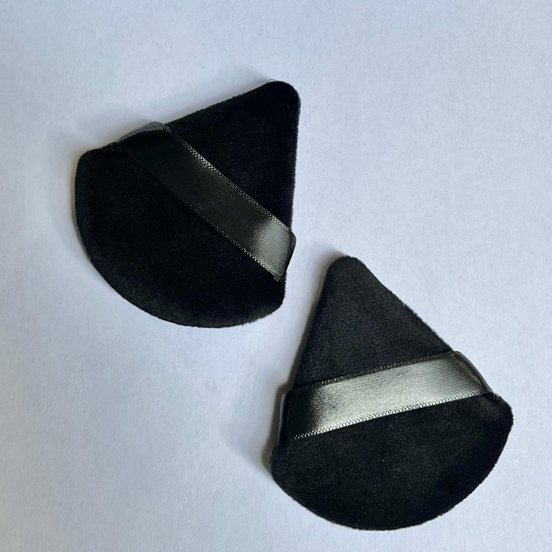 

3PCS М’яка оксамитова бавовняна губка для макіяжу Puff, яку можна мити, багаторазова, двостороння кругла трикутник у вигляді серця, косметика Інструменти для пудри для обличчя