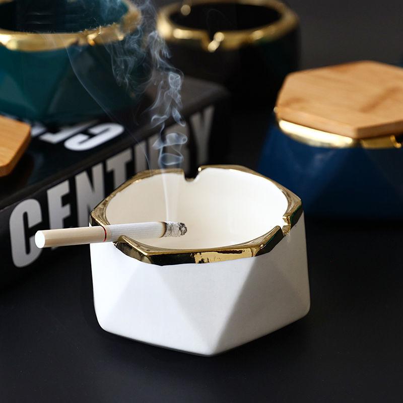 European Ceramic Ashtray Accessories Home Living Room Coffee Table Furnishing Ornaments Hotel Club KTV Desk Decoration Items