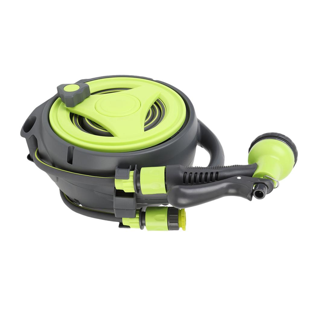 Portable Garden Hose Reel ABS PVC High Efficiency Water Hose Reel with Spray Nozzle 39.4ft Water Hose for Garden Watering