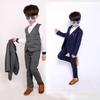 2025 Autumn Korean Style Kids' Flower Girl Dress & Boys' Three-Piece Performance Suit