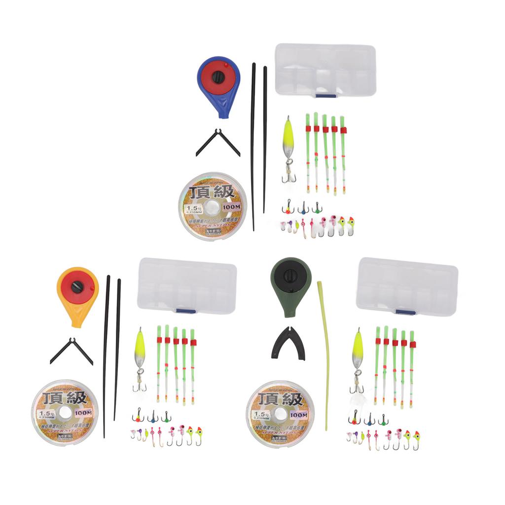 Mini Winter Eisangelrute Rutenspitze Rutenoberteil Angelschnur Haken Eisangelzubehör