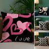 Fashion Love Heart Pillow Case Sofa and Living Room Decorative Cushion Covers Dustproof and Miteproof Invisible Zipper