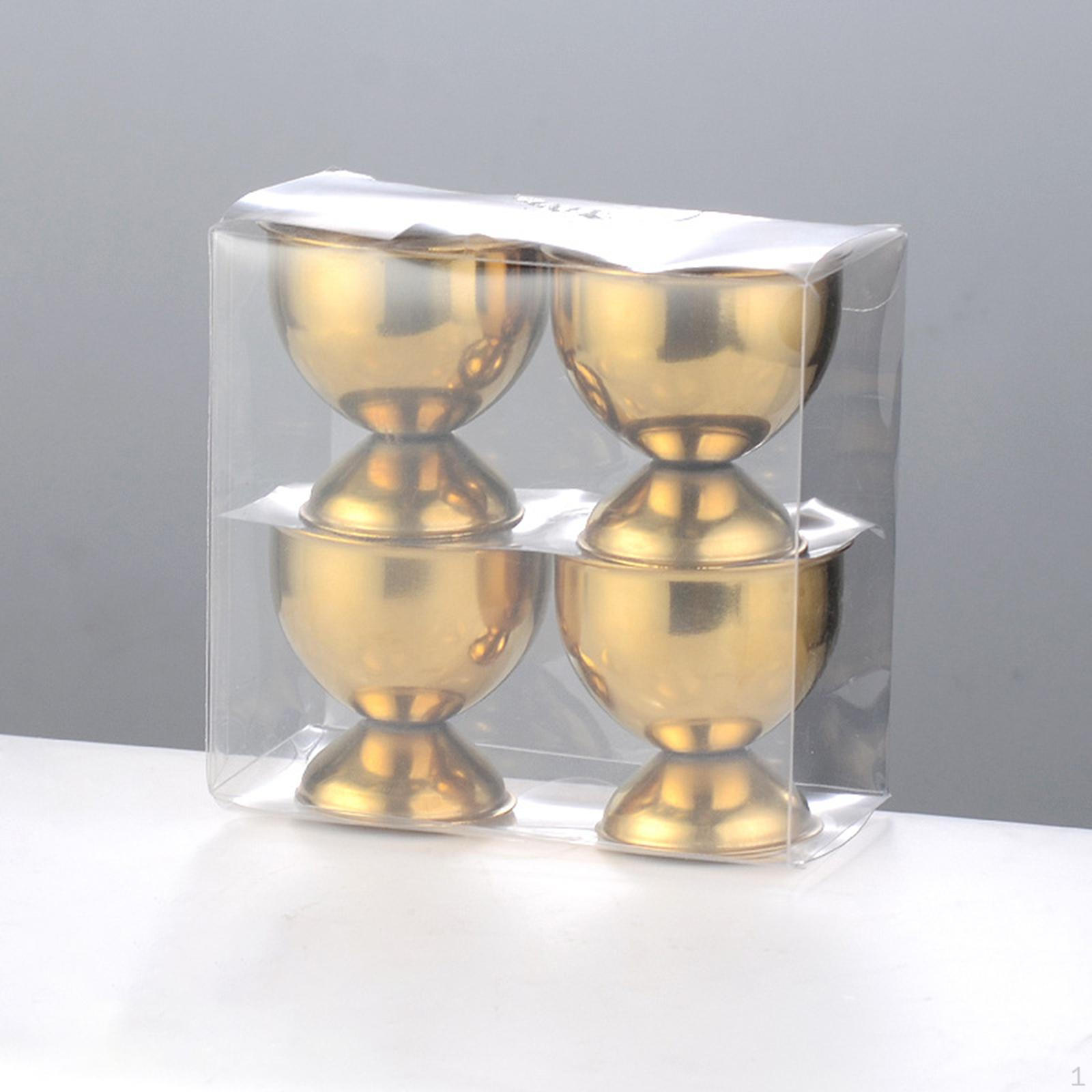 

4 шт. подставка для яичных чашек, инструмент для приготовления пищи, ремесла, кухонная утварь, аксессуары, лоток золотой