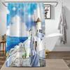 Bathroom Thickened Waterproof Curtain Mildew Proof Shower Curtain Shower Partition Curtain Shower Curtain Bathroom Curtain Free Perforation