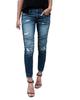 Skinny Denim Jeans Ženy Ceruzka Nohavice Dámske Tenké skladané diery Strečové Sexy džínsové nohavice