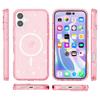 For iPhone 16 Case Compatible with MagSafe Sparkly Glitter PC+TPU Phone Cover