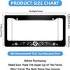 Hibiscus License Plate Frame Beautiful Flower License Plate Frames For Car Decorative Parts Stainless Steel License Plate For Standard Us Canada