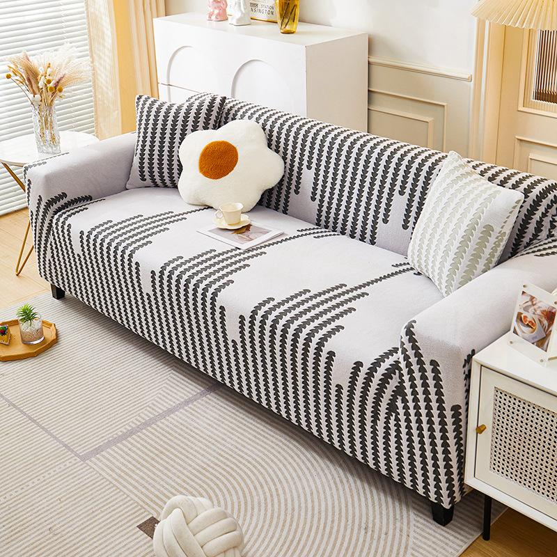 Zimowy pluszowy pokrowiec na sofę Jednoczęściowy pokrowiec na sofę Tkanina Odporny na zarysowania Antypoślizgowa poduszka na sofę