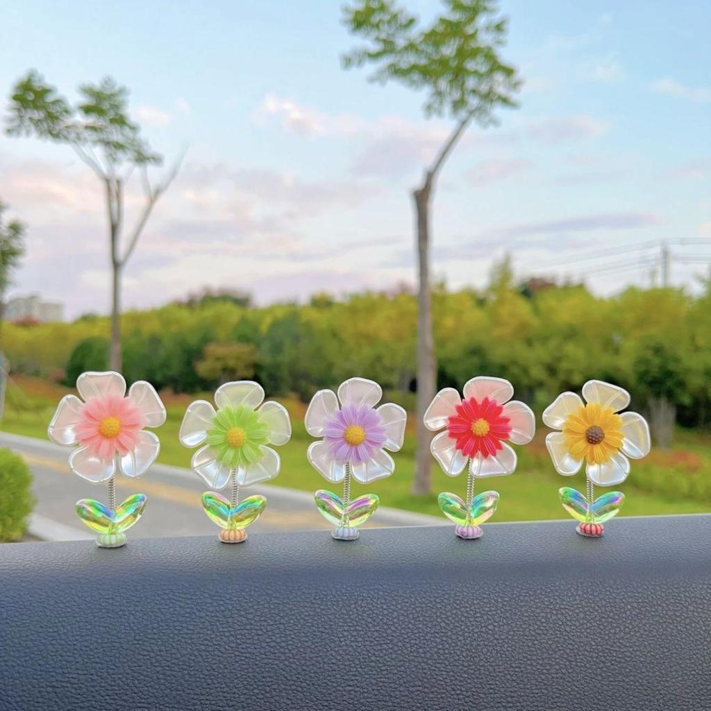 Adorable Shaking Sunflower Car Ornaments 2024 - Healing Center Console & Rearview Mirror Decoration
