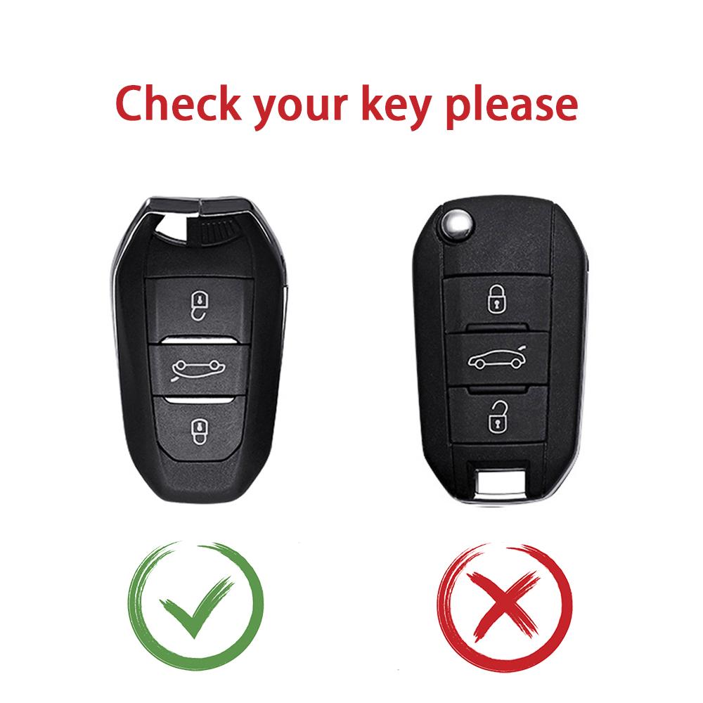 Auto Keyless Leather TPU Shell Fob Holder Car Remote Key Case Cover For Peugeot 3008 4008 5008 308 408 508 2008 Citroen C4 C5 X7