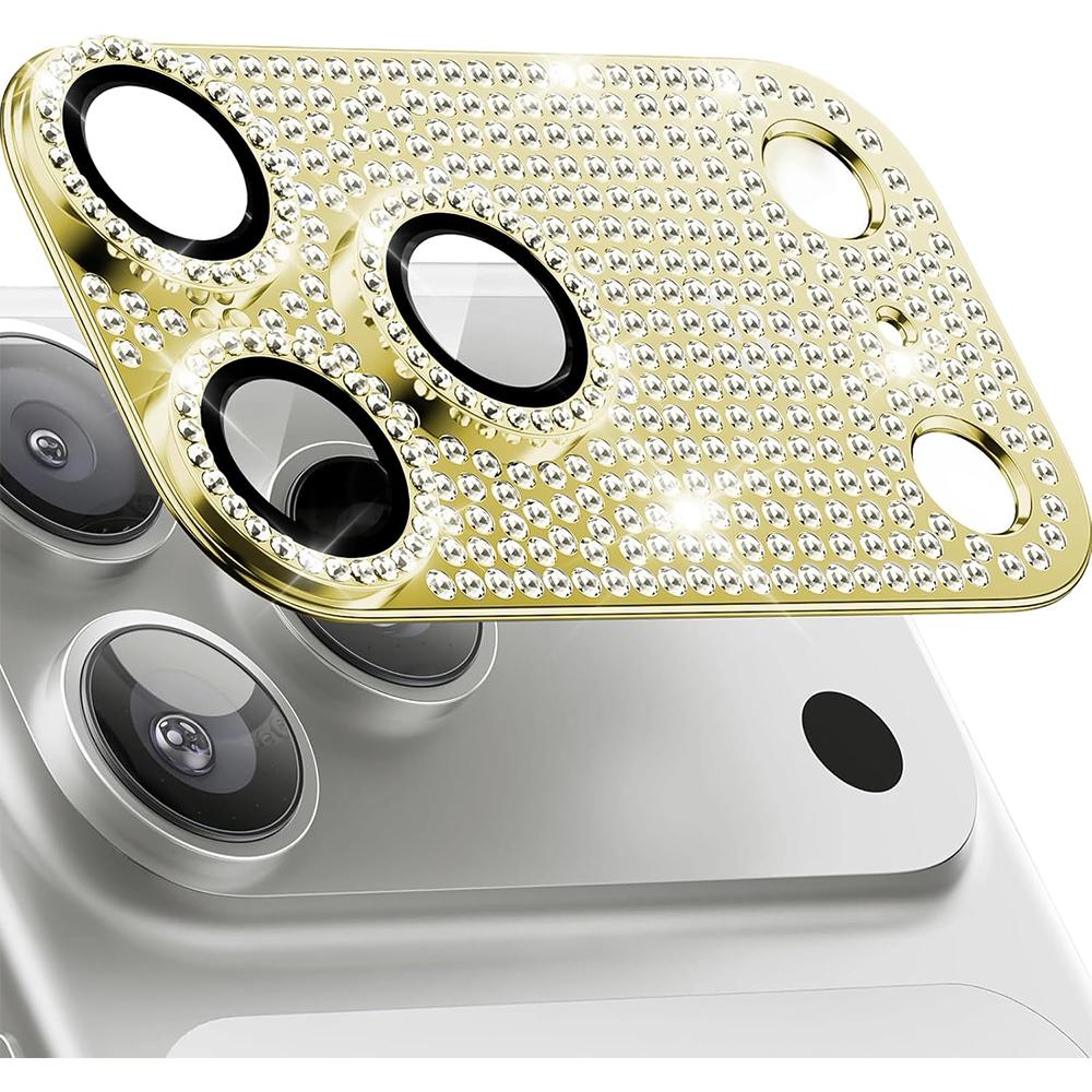 Bling Glitter Diamond Camera Lens Protector Case Cover for iPhone 17 Air 16 Pro Max 15 14 Plus 13 12 Mini 11 Glass Screen Women cute Phone Accessory