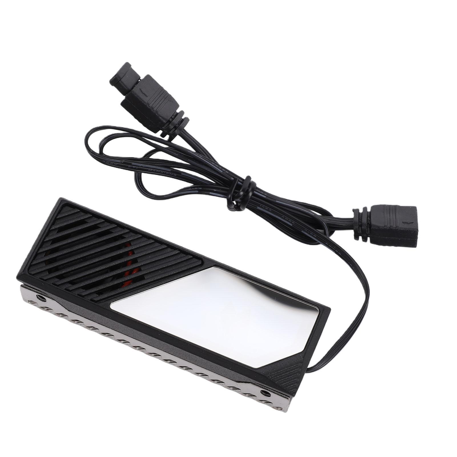 SSD Heatsink RGB Synchronization Thermal Conductive Silicone Pad Custom Dynamic LED Lighting Dazzling Lens M.2 NVMe чёрный