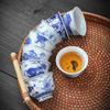 Zebian Retro Blue and White Ceramic Kung Fu Tea Cup