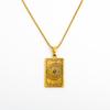 Tarot Card Series Necklace: Stainless Steel & 18K Titanium Steel Sweater Chain Retro Design