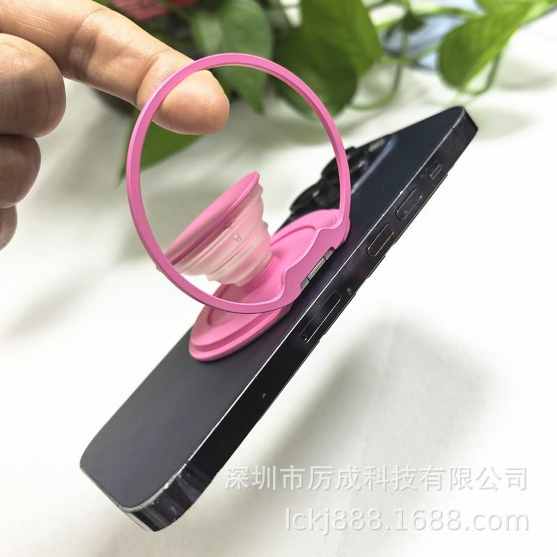 Magnetic Ring Phone Holder Foldable Retractable Grip Stand Universal Desktop Mobile Support