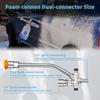 Foam Cannon with Dual Connector, Balabulala Dual Connector Foam Cannon with 5000PSI Pressure Washer Gun,7 Nozzles, 1/4 Quick Con