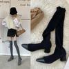Fashion Thigh High Boots Stretch Fabric Sock Boots Women Pointed Toe High Heels Shoes 2026 Autumn Winter Sexy Over The Knee Boot