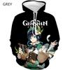 Nova MODA Moletom com capuz feminino/masculino Genshin Impact estampado moletom esportivo casual
