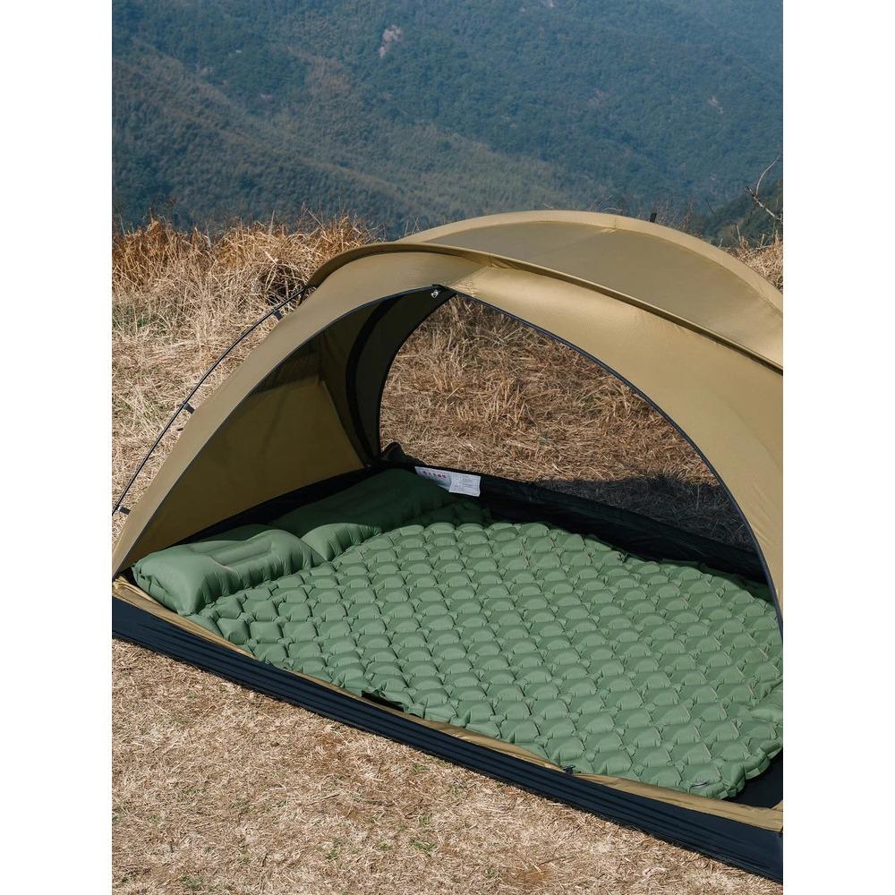 Outdoor Camping Double Inflatable Mattress Extra Wide Sleeping Pad Ultralight Folding Bed Sleeping Mat Car Travel Mat