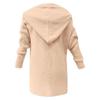 Verdickter Winter Warmer Damen Langer Kapuzen-Strickmantel Einfarbiger Gestrickter Pullover-Mantel