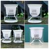 Self Watering Plant Pot Flower Pot with Deep Clear Reservoir Modern Planter with Wick Ropes for Houseplants Indoor Pothos
