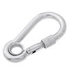 316 Stainless Steel Carabiner Spring Snap Hook with Eyelet Outdoor Camping
