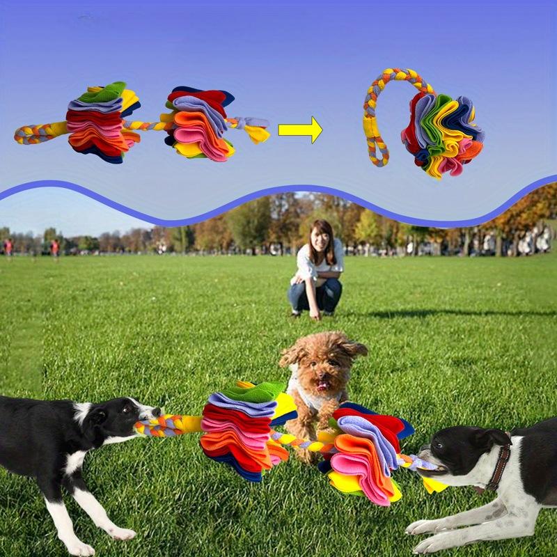 Ručně pletená hračka pro domácí mazlíčky pro psy a kočky - Interaktivní puzzle s pleteným lanem pro čichání, kousání a trénink