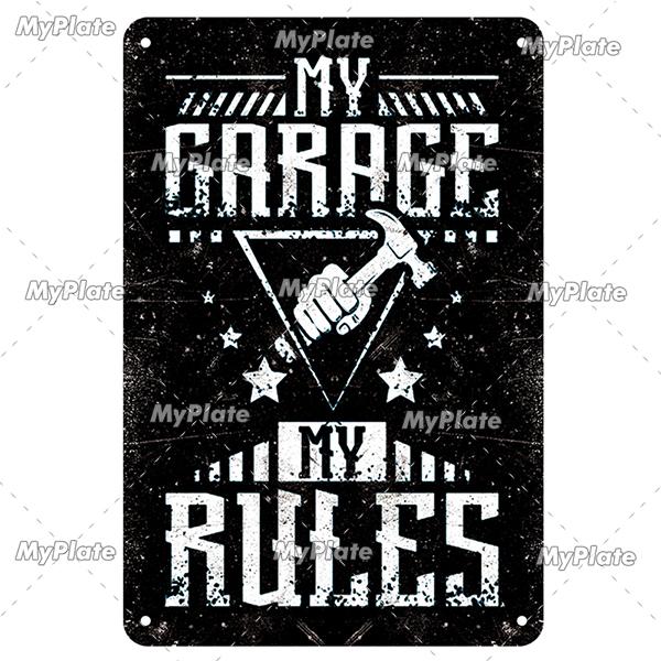 My Garage Metal Sign Vintage Mechanic Tin Sign Man Cave Decoration Wall Decor For Bar Plaque Home Decor Tool Poster