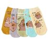 No Show Socks Cotton Low Cut Socks Funny Novelty Socks Anime Short Socks Fun Ankle Socks for Women Girls Capybara Socks