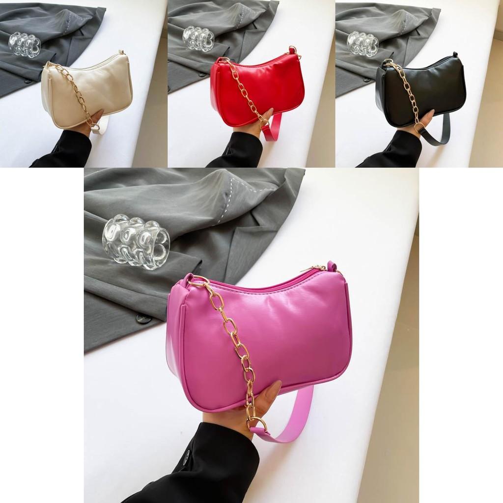 2024 Summer Fashionable Minimalist Black White Red Shoulder Crossbody Bag