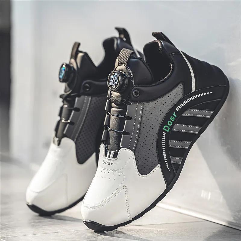 

Кроссовки мужские дизайнерские на пуговицах Fly Board Shoes модные повседневные из микрофибры и кожи дышащие туфли с увеличенной внутренней платформой 39