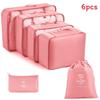 Travel Organization Bags Set Waterresistant Oxford Fabric With Foldable Cubes For Suitcase Packing And Makeup Storage