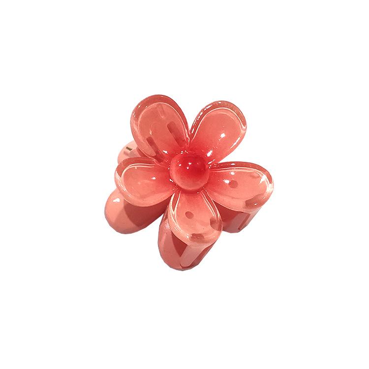 4cm průhledná třpytivá sponka do vlasů ve tvaru vajíčka s květinou - žraločí sponka do vlasů