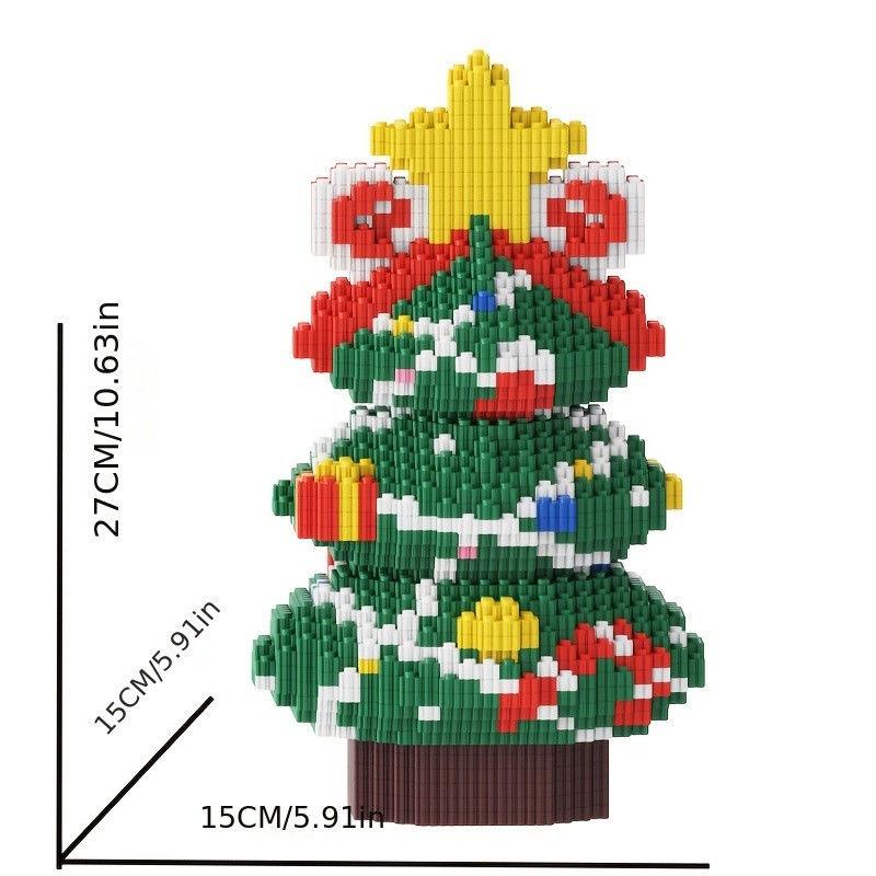 Santa Claus Elk Christmas Tree Building Blocks Toy Set Small Particle Bricks Building Blocks Toys Kids Christmas Gift