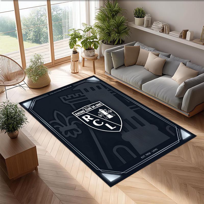 Lens FC Soccer Football Pattern Soft Area Rug Non Slip Indoor Floor Carpet Sports Decor Mat for Bedroom