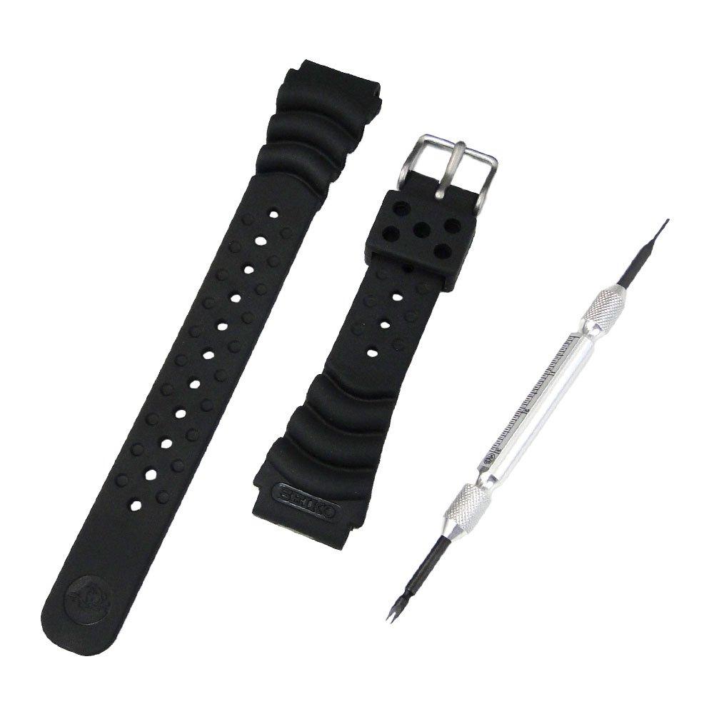

Genuine Domestic Authorized 18mm seiko Diver Urethane Band DB71BP Set with spring bar removal and simple instructions [SEIKO Retailer]