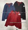 Xiao Wang's Korean Style Plus Size Embroidered Color Block T-Shirt, Brushed, Thickened Winter Layer