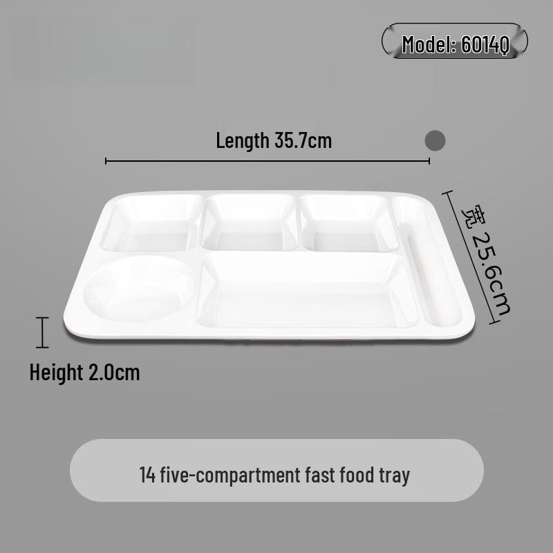 Melamine Multi-Compartment Fast Food Tray