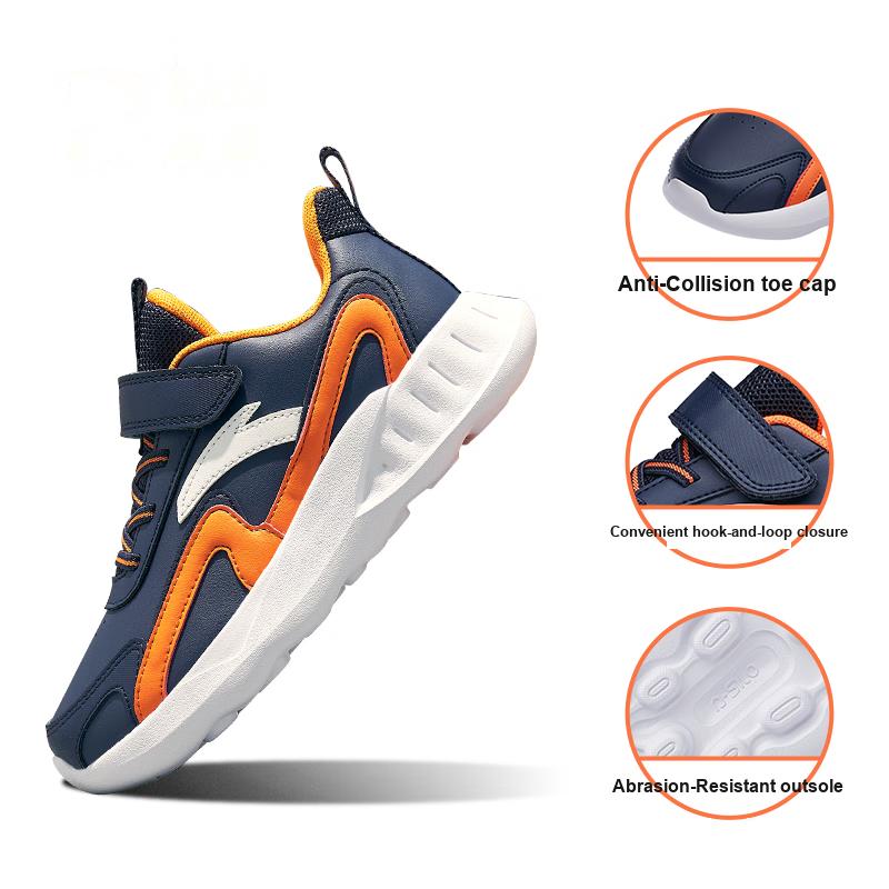 Anta Kids Non-Slip Shock Absorbing Low-Top Running Shoes Kids sneaker Dark-Navy A312345568H-6