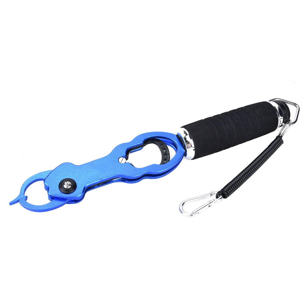 Portable Aluminium Alloy Fishing Grip   Fish Lip Grabber Tool with Weigh Msure Red