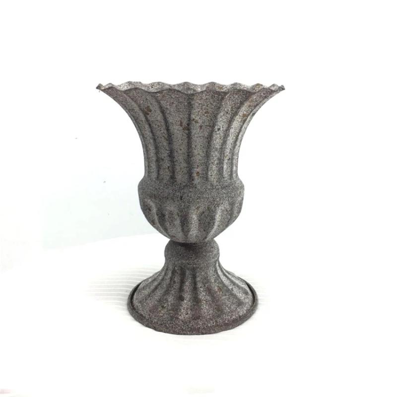 Iron Flower Arrangement Pot Stylish Retro Iron Flower Holder Vintage Wrought Iron Vase Retro Gold Wedding Floral Vase For Home