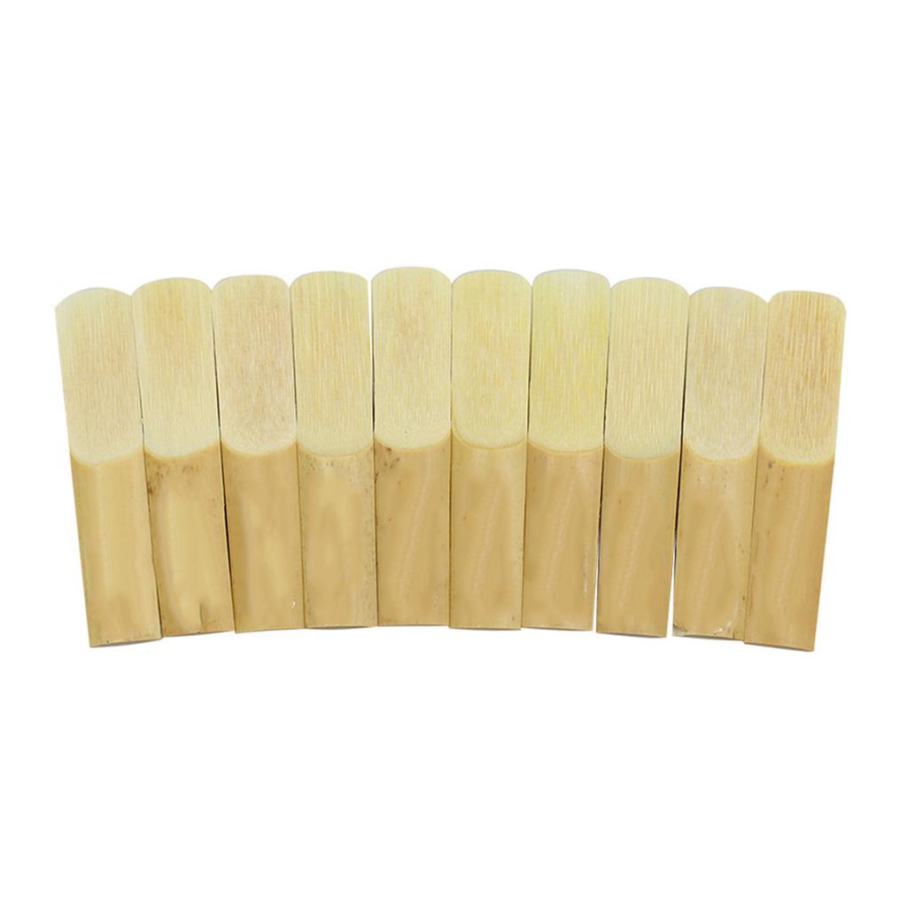 LADE 10 stk Bamboo Reeds Strength 2.5 for Alto bE Sax Saxophone erstatningstilbehør
