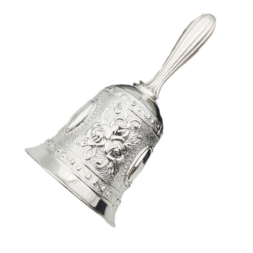 Clear Sound Metal Hand Call Bell Retro Restaurant Tea Bell Rose Church Bell  Classroom