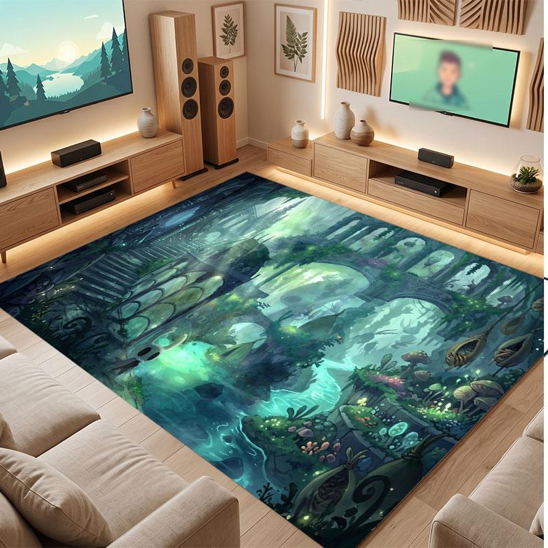 Hollow Knight Teppich Weich Dick Rutschfest Boden Teppich für Schlafzimmer Wohnzimmer Heimdekoration