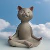 Yoga Cat Figurine Creative Cute Laughing Cat Statue Whimsical Yoga Cat Resin Cat Decor Funny Stretching Kitty Statue Design Cat