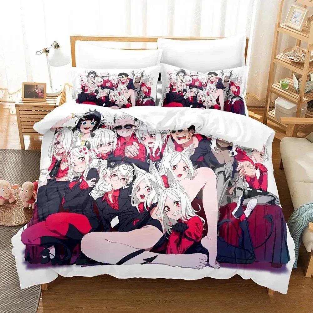 Anime Game Helltaker Bedding Set Duvet Cover Bed Set Quilt Cover Pillowcase Comforter king Queen Size Boys Adult Bedding Set