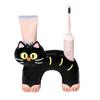 Toothbrush Holder, Cat Shape with Drain Port, Mold-Resistant Double-Hole Ceramic Organizer for Bathroom Accessory